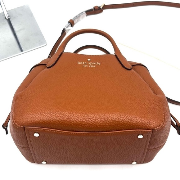 Kate Spade Small Dumpling Satchel Bag Brown (NWT) - Picture 5 of 11